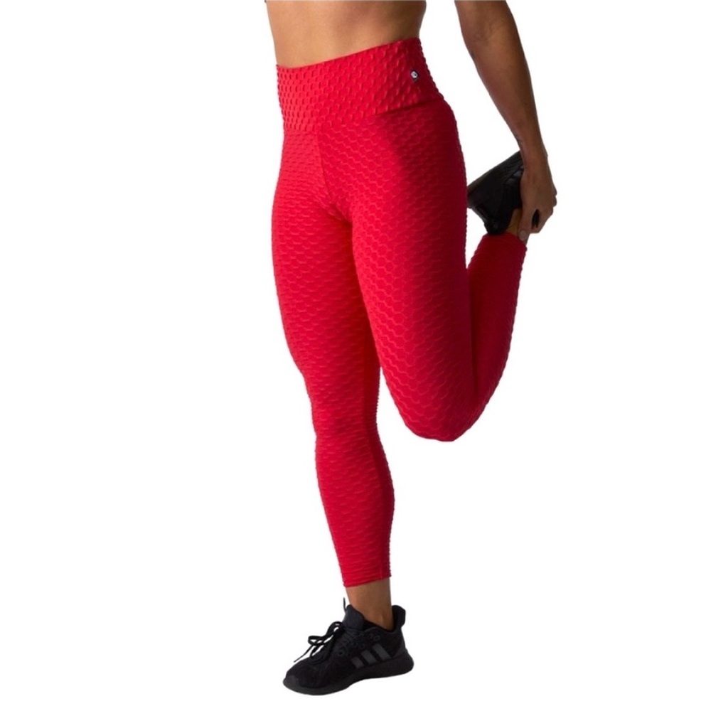 Born Primitive Summit High Waist Leggings Textured Electric Punch Sz Large